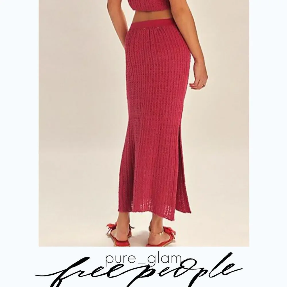 Free People crochet skirt set Free-est
